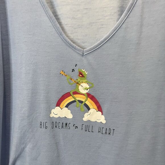 Disney Off to Sleep We Go Munki Munki Nite Nite Kermit the Frog PJ Top Size XXL - Picture 2 of 9